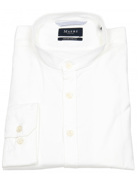 MAERZ Muenchen Hemd - Modern Fit - Stehkragen - weiß - 734600 501 