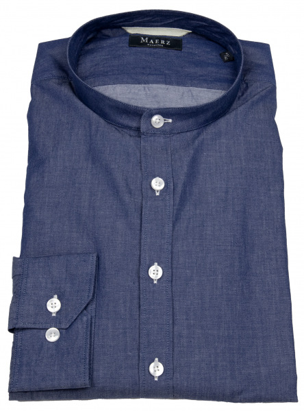 MAERZ Muenchen Hemd - Regular Fit - Stehkragen - blau - 713300 399 
