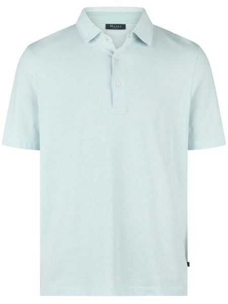 MAERZ Muenchen Poloshirt - Regular Fit - mit Leinen - türkis - 661001 217 