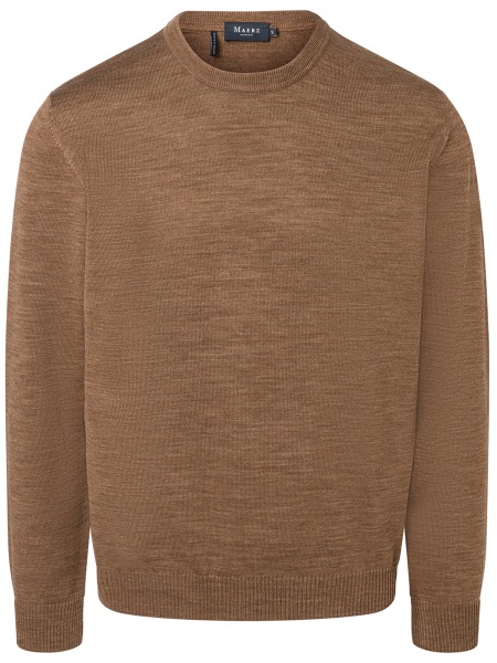 MAERZ Muenchen Pullover - Comfort Fit - Rundhals - Merinowolle - braun - ohne OVP - 490500 170 