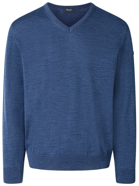 MAERZ Muenchen Pullover - Comfort Fit - V-Ausschnitt - dunkelblau - 490400 380 