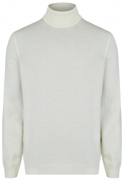 MAERZ Muenchen Pullover - Modern Fit - Rollkragen - Merinowolle - weiß - 470600 502 