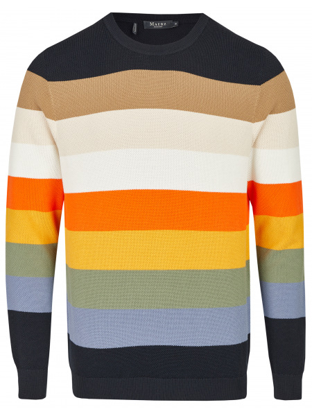 MAERZ Muenchen Pullover - Regular Fit - Rundhals - Bio-Baumwolle - mehrfarbig - 444801 399 