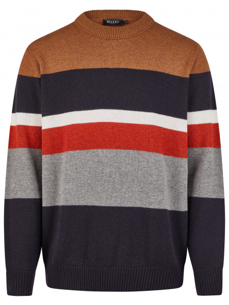 MAERZ Muenchen Pullover - Regular Fit - Schurwolle - Streifen - mehrfarbig - 447801 399 