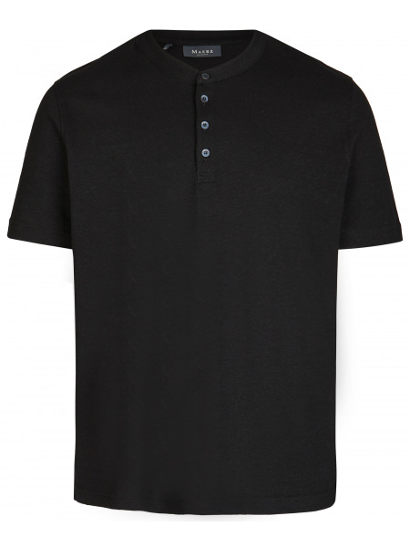 MAERZ Muenchen Shirt - Modern Fit - Stehkragen - schwarz - 607501 595 
