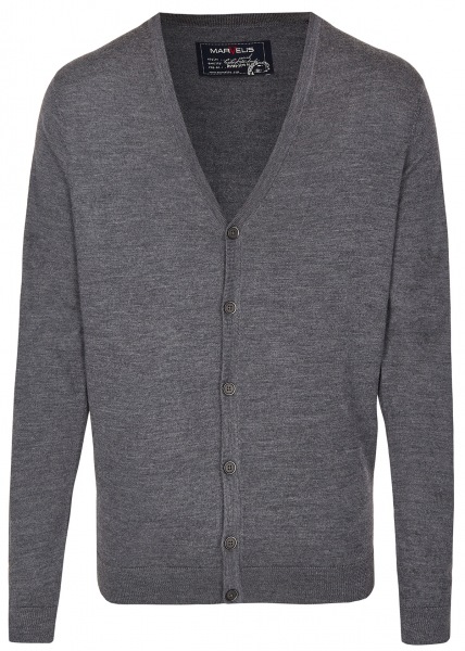 Marvelis Cardigan - Merinowolle - anthrazit - 6323 26 67 