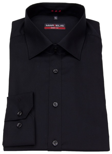 Marvelis Hemd - Body Fit - schwarz - extra langer Arm 69cm - ohne OVP - 6799 69 68 