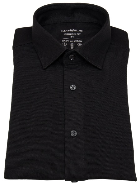 Marvelis Hemd - Modern Fit - Easy To Wear Jersey - schwarz - ohne OVP - 7264 84 68 
