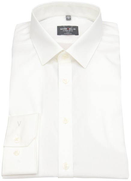 Marvelis Hemd - Super Slim Fit - Kentkragen - hellbeige - 7400 64 20 