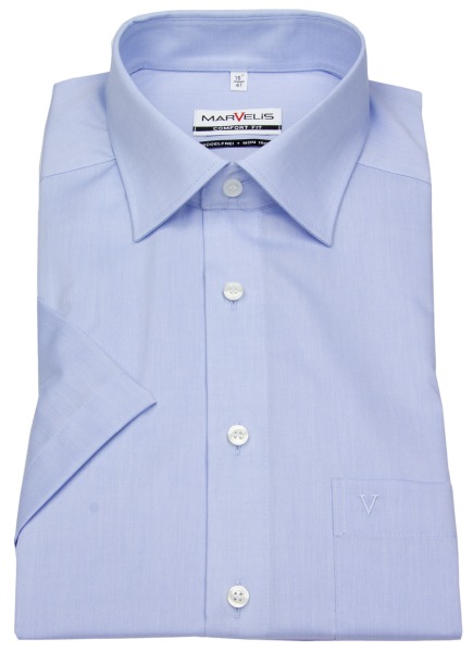 Marvelis Kurzarmhemd - Comfort Fit - Chambray - hellblau - ohne OVP - 7959 12 11 