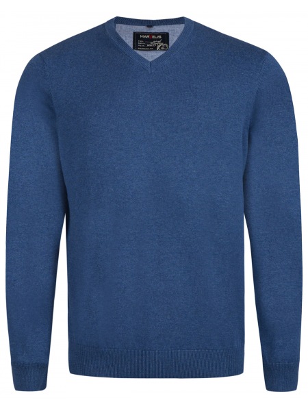 Marvelis Pullover - V-Ausschnitt - blau - 1990 10 08 