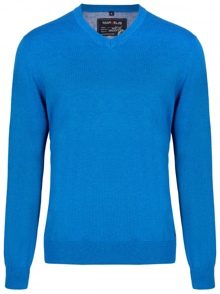 Marvelis Pullover - V-Ausschnitt - blau - 1990 10 17 