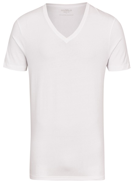 Marvelis T-Shirt Doppelpack - Body Fit - V-Ausschnitt - weiß - ohne OVP - 2820 00 00 