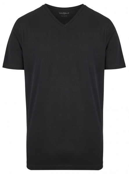 Marvelis T-Shirt Doppelpack - Modern Fit - V-Ausschnitt - schwarz - 2817 00 68 