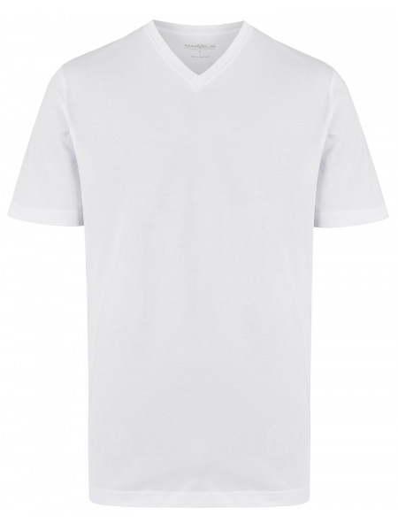 Marvelis T-Shirt Doppelpack - Modern Fit - V-Ausschnitt - weiß - 2817 00 00 