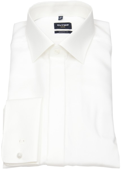 OLYMP Galahemd - Luxor Modern Fit - New Kent - extra blickdicht - hellbeige - ohne OVP - 0750 65 20 