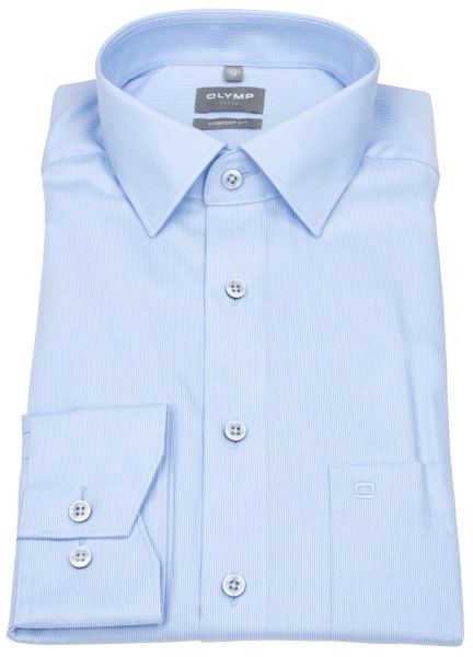 OLYMP Hemd - Comfort Fit - Faux Uni Struktur - hellblau - 1041 74 11 