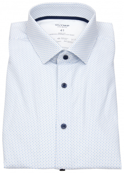 OLYMP Hemd - Level 5  - 24 / Seven Shirt - Print - hellblau / dunkelblau - 2062 34 11 