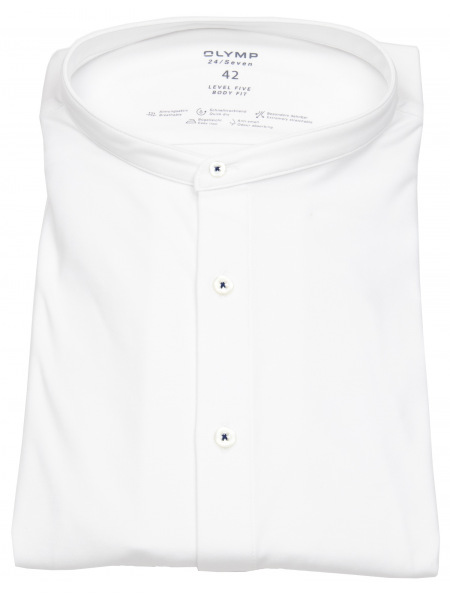 OLYMP Hemd - Level 5 Body Fit - 24 / Seven Shirt - Stehkragen - weiß - ohne OVP - 2032 84 00 