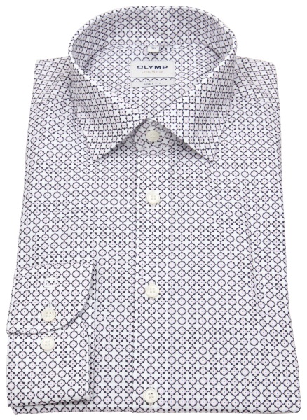 OLYMP Hemd - Level 5 Body Fit - rosé / anthrazit / weiß - extra langer 69cm Arm - 2125 79 30 