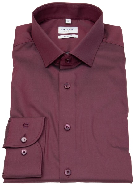 OLYMP Hemd - Level Five Body Fit - Chambray - dunkelrot - 2140 44 39 