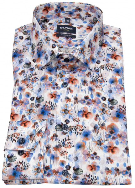 OLYMP Hemd - Luxor Modern Fit - Print - mehrfarbig - 1292 34 91 