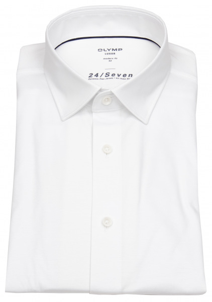 OLYMP Hemd - Modern Fit - 24 / Seven - All Time Shirt - weiß - 1202 64 00 