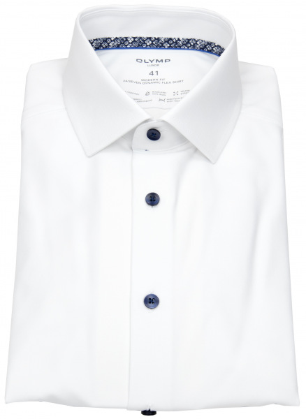 OLYMP Hemd - Modern Fit - 24 / Seven Shirt - weiß - extra langer 69cm Arm - 1336 39 00 