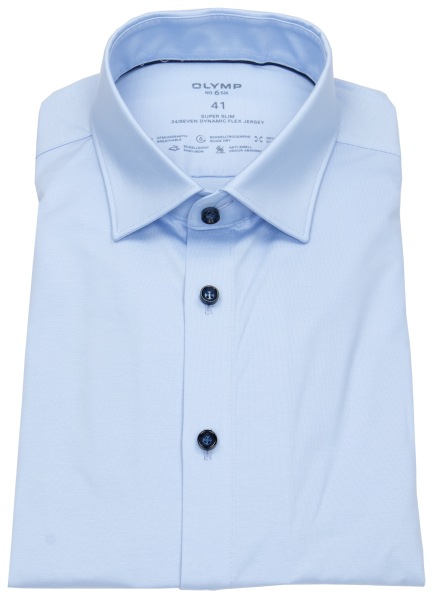 OLYMP Hemd - No. 6 Super Slim - 24/7 Flex Jersey - hellblau - 2503 74 10 