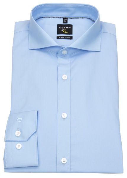 OLYMP Hemd - No. Six Super Slim - Haifischkragen - hellblau - ohne OVP - 2500 64 10 