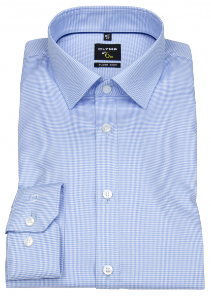 OLYMP Hemd - No. Six Super Slim - hellblau / weiß - 0465 64 11 