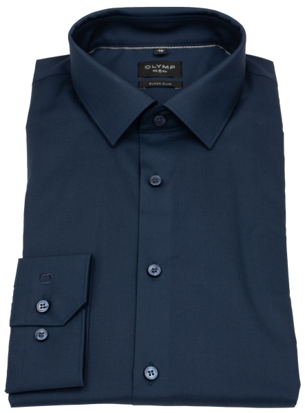 OLYMP Hemd - No. Six Super Slim - Kentkragen - dunkelblau - ohne OVP - 0466 64 18 