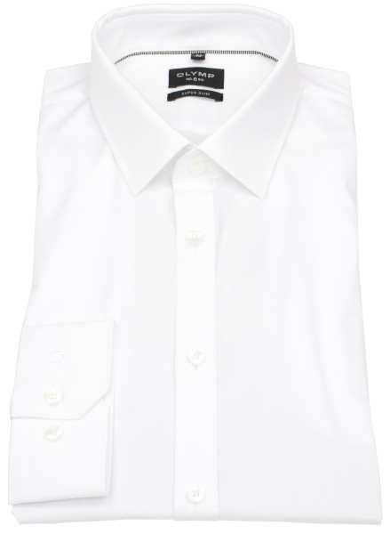 OLYMP Hemd - No. Six Super Slim - Teilungsnaht - weiß - 0467 64 00 