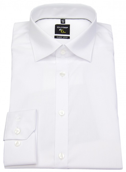 OLYMP Hemd - No. Six Super Slim - Under Button Down - weiß - 0436 64 00 