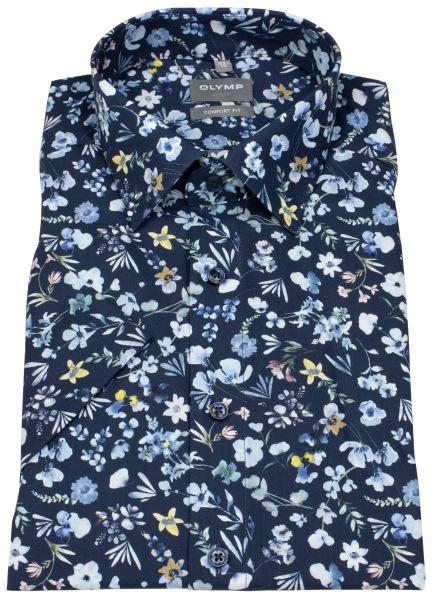 OLYMP Kurzarmhemd - Comfort Fit - New Kent - floraler Print - mehrfarbig - 1056 72 18 