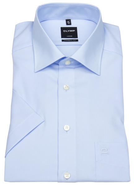 OLYMP Kurzarmhemd - Luxor Modern Fit - hellblau - ohne OVP - 0300 12 15 