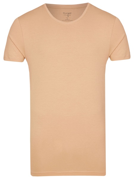 OLYMP Level Five Body Fit - T-Shirt - Rundhals-Ausschnitt - caramel - ohne OVP - 0803 12 24 