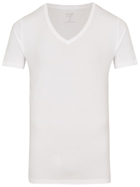 OLYMP Level Five Body Fit - T-Shirt - V-Ausschnitt - weiß - ohne OVP - 0801 12 00 