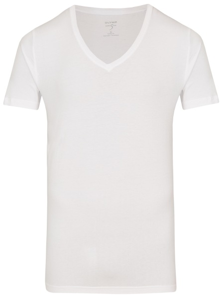 OLYMP Level Five Body Fit - T-Shirt - V-Ausschnitt - weiß - ohne OVP - 0801 12 00 
