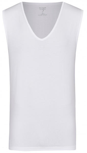 OLYMP Level Five Body Fit - Tank Top - tiefer V-Ausschnitt - weiß - ohne OVP - 0805 00 00 