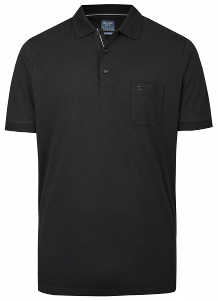 OLYMP Poloshirt - Casual Fit - Active Dry - schwarz - 5410 72 68 