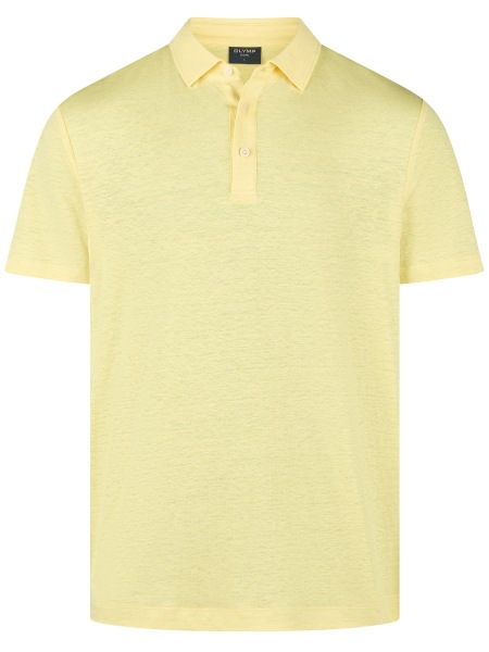 OLYMP Poloshirt - Regular Fit - Casual - Leinen - gelb - 5429 52 51 