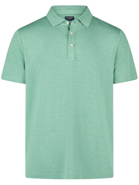 OLYMP Poloshirt - Regular Fit - Casual - Leinen - grün - 5429 52 88 