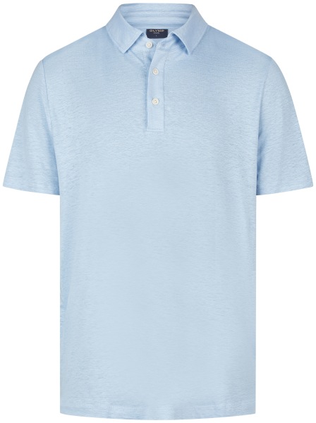 OLYMP Poloshirt - Regular Fit - Casual - Leinen - hellblau - 5429 52 11 