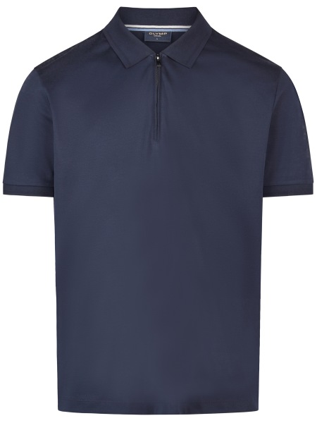 OLYMP Poloshirt - Regular Fit - Reissverschluss - Interlock Jersey - dunkelblau - 5403 62 18 