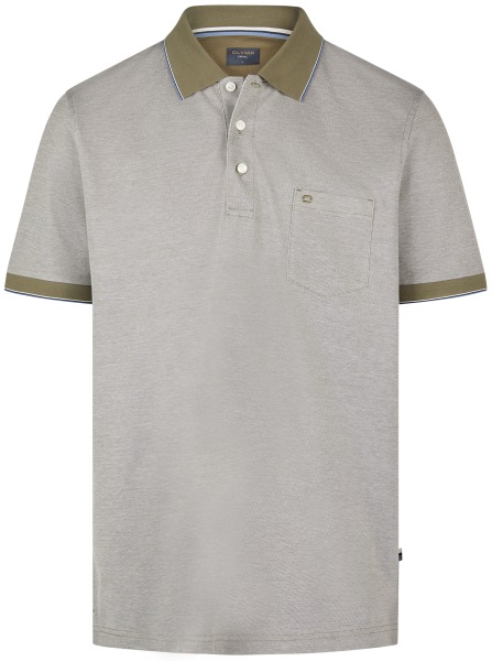 OLYMP Poloshirt - Regular Fit - Zweiton - merzerisierte Baumwolle - grün - 5407 52 47 