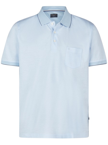 OLYMP Poloshirt - Regular Fit - Zweiton - merzerisierte Baumwolle - hellblau - 5407 52 11 