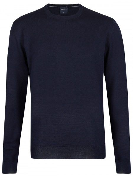 OLYMP Pullover - Merinowolle - Rundhals - dunkelblau - 0150 11 18 