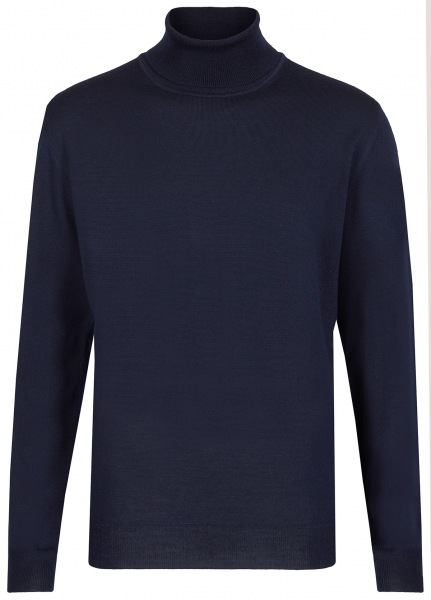 OLYMP Rollkragenpullover - Merinowolle - dunkelblau - 0150 12 18 