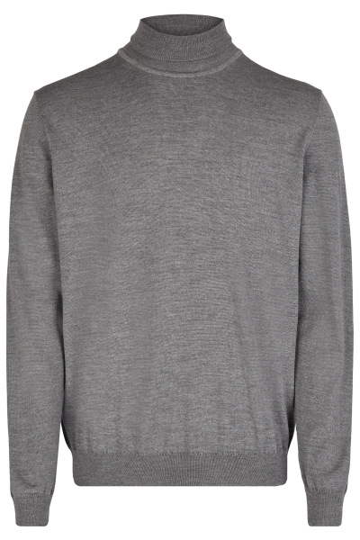 OLYMP Rollkragenpullover - Regular Fit - Merinowolle - grau - 0150 12 63 